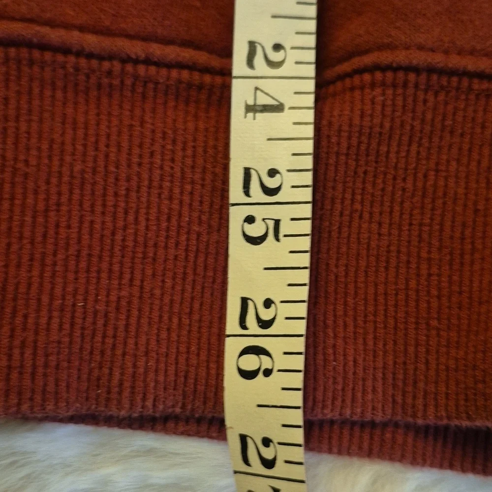 The Nortface TNF Hoodie Red Brick.SizeTag Missing. Pit To Pit:22.5